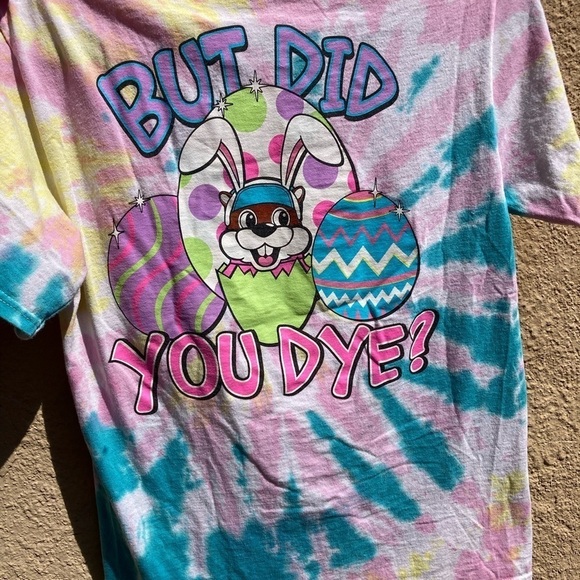 Women's Buc-ee's T-Shirt Multicolor Logo Tie Dye S Crew Cotton Gas Texas Food - Picture 10 of 10